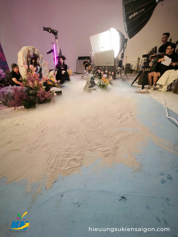 khói lạnh trong studio